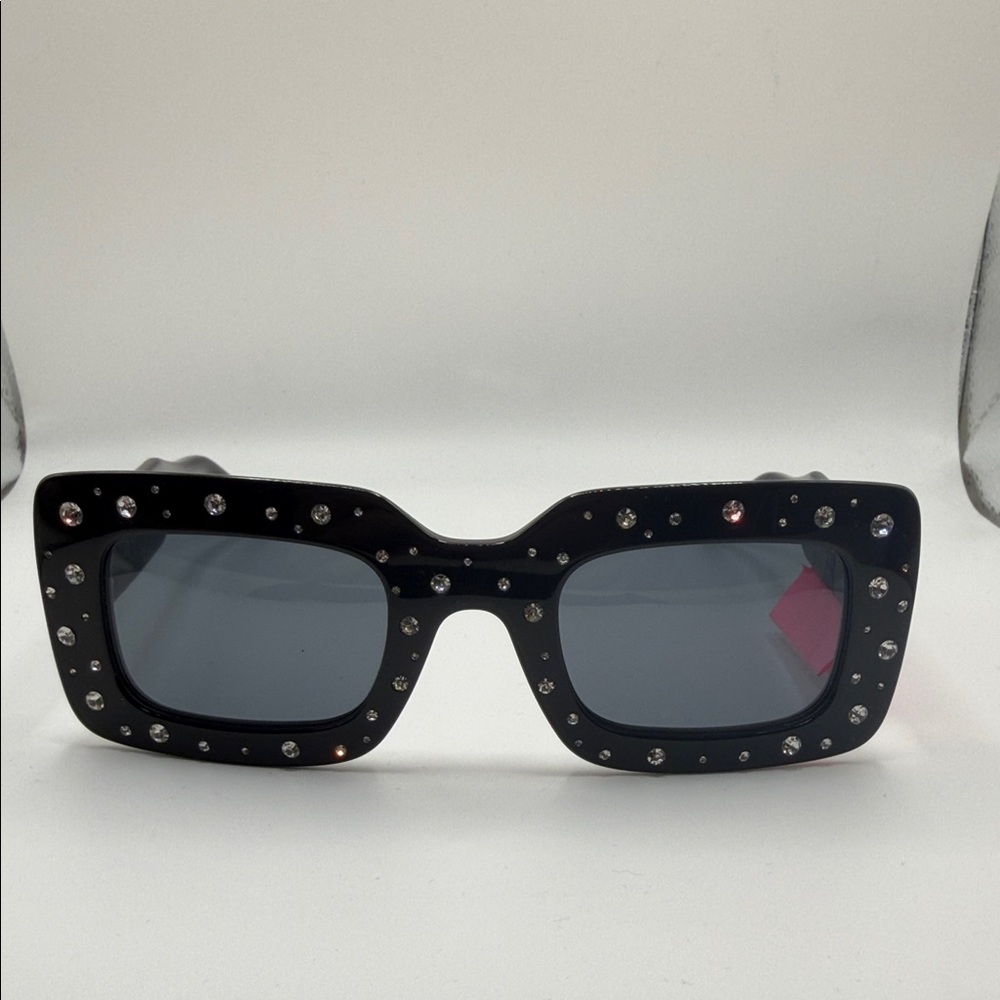Carolina Herrera Black Crystal-Embellished Sunglasses HER0131
